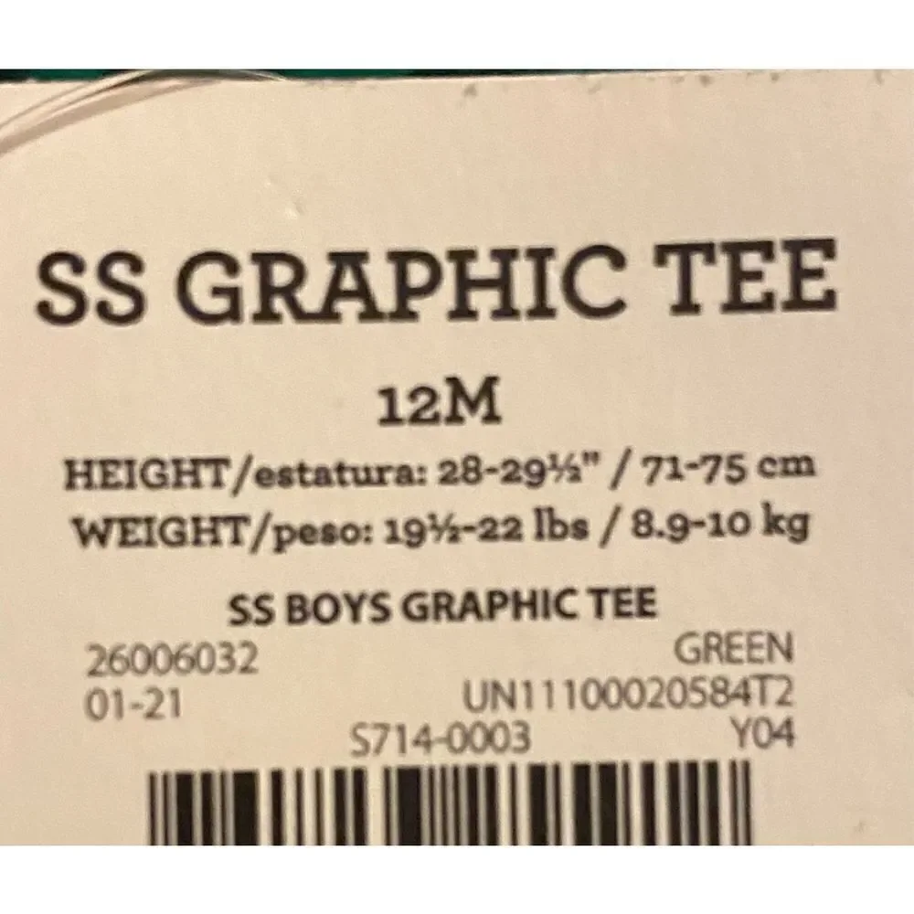 CELEBRATE 12M Boy’s 2 St. Patrick's Day SHORT SLEEVE TSHIRTS